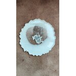 Dessous de verre Luna blanc et argent