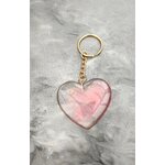 Porte cles gold rose et transparent