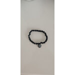 bracelet perle noires grise
