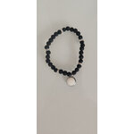 bracelet perles noir blanc