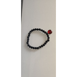 bracelet perles noir rouge
