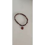 bracelet perles bois marron