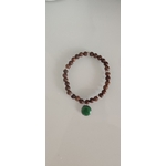Bracelet perles bois vert