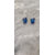 Boreilles mini carré bleu paillettes