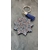 Porte cles silver bleu