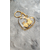 Porte cles gold coeur transparent