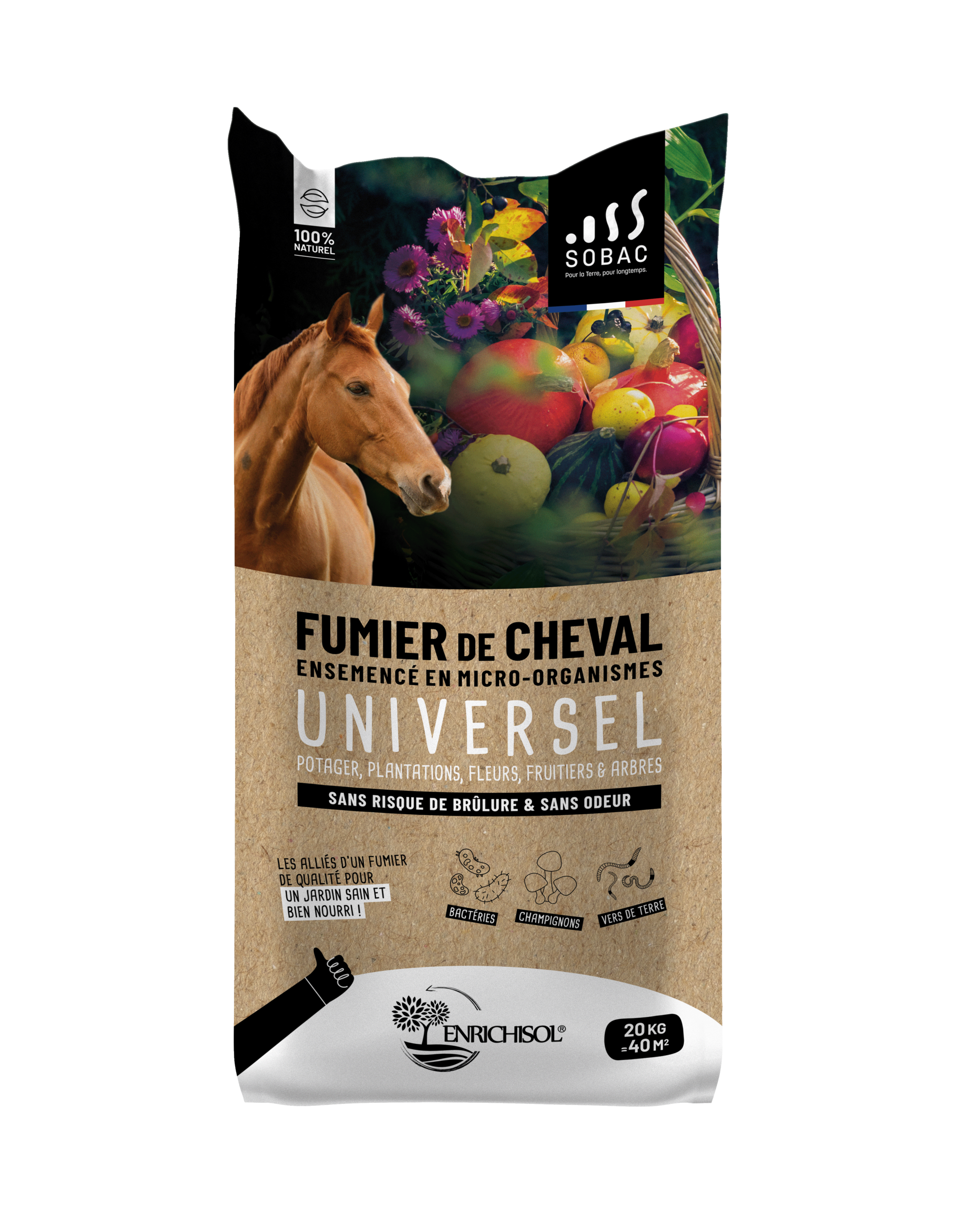 SOBAC PACK FUMIER CHEVAL 20kg-r