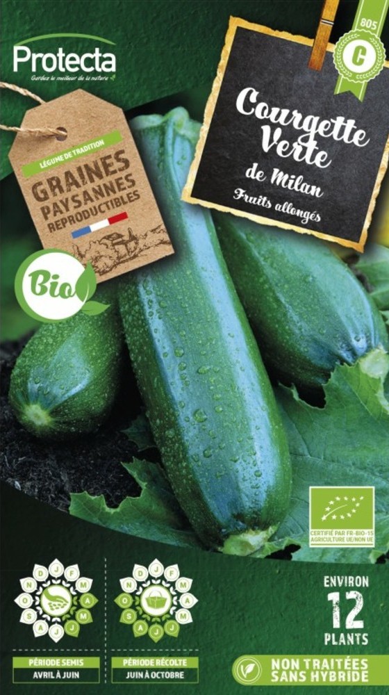 Protecta_Courgette Verte de Milan Bio