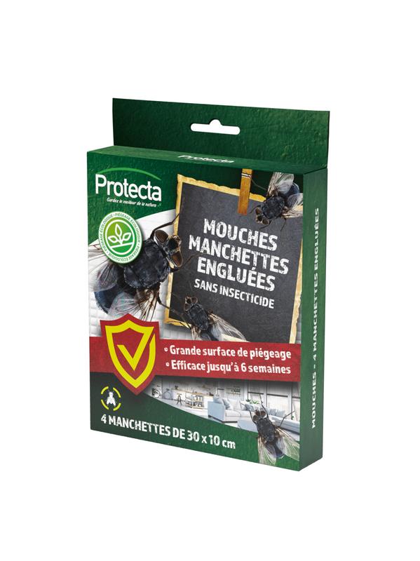 MANCHETTES ENGLUÉES ANTI-MOUCHES x4