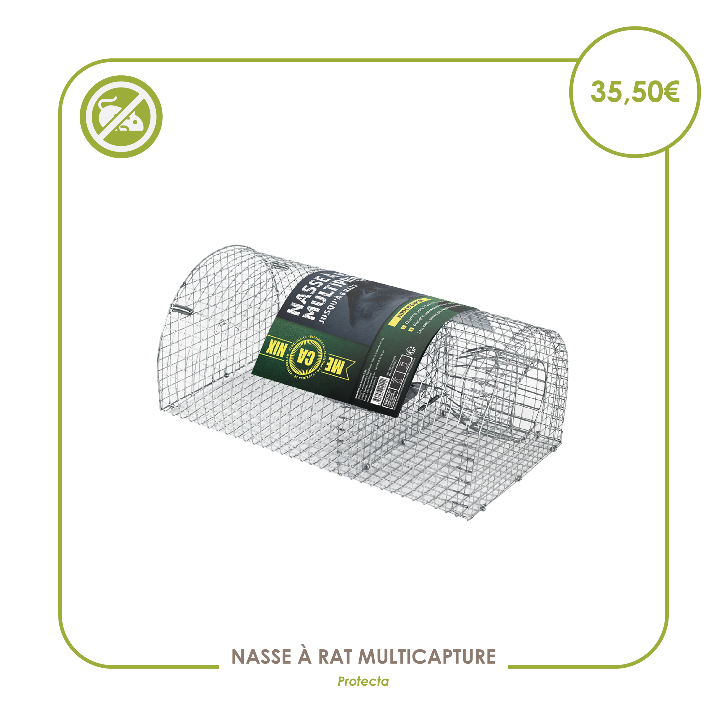 Nasse à rat multicapture pour capture sans poison