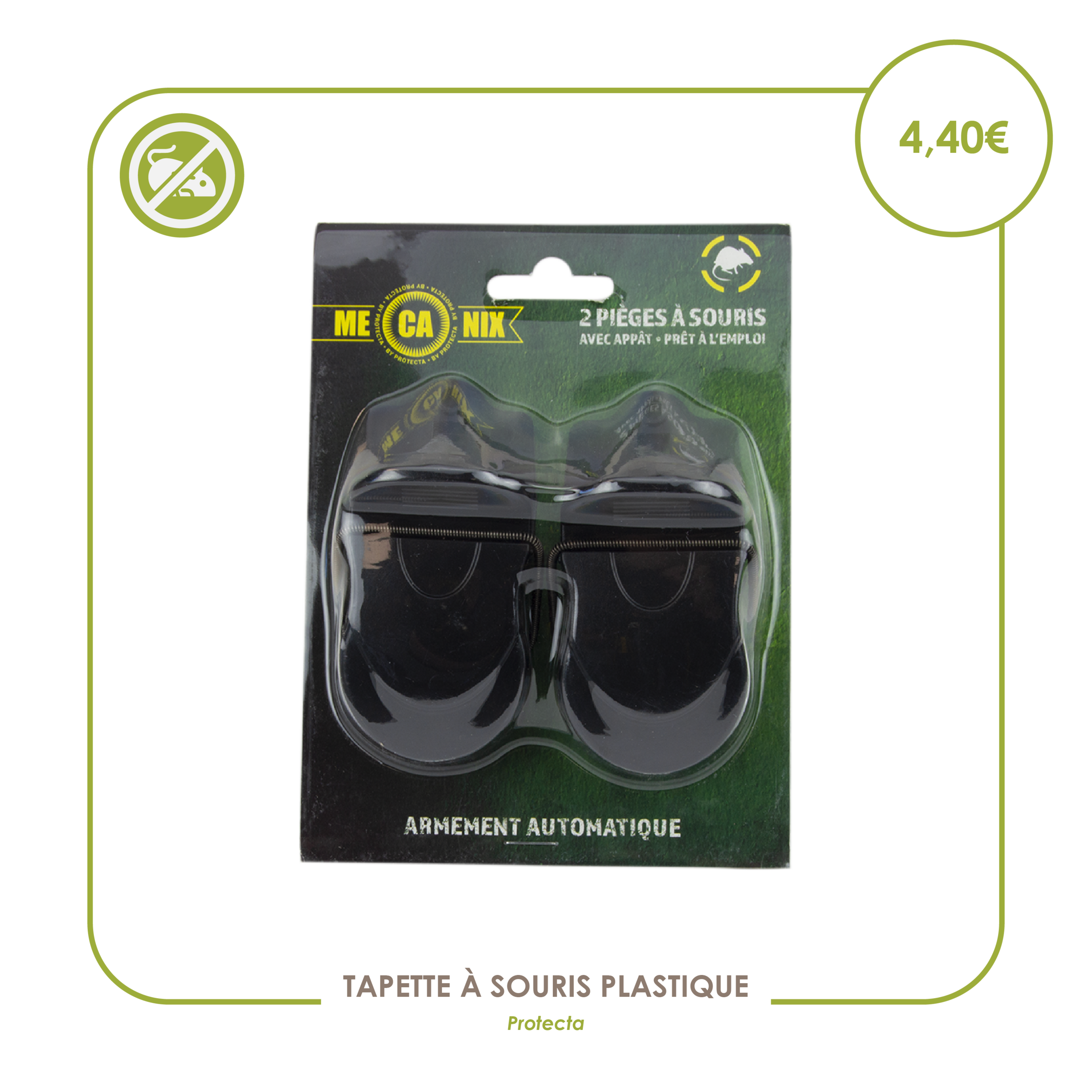 Tapette à souris plastique Mecanix réutilisable