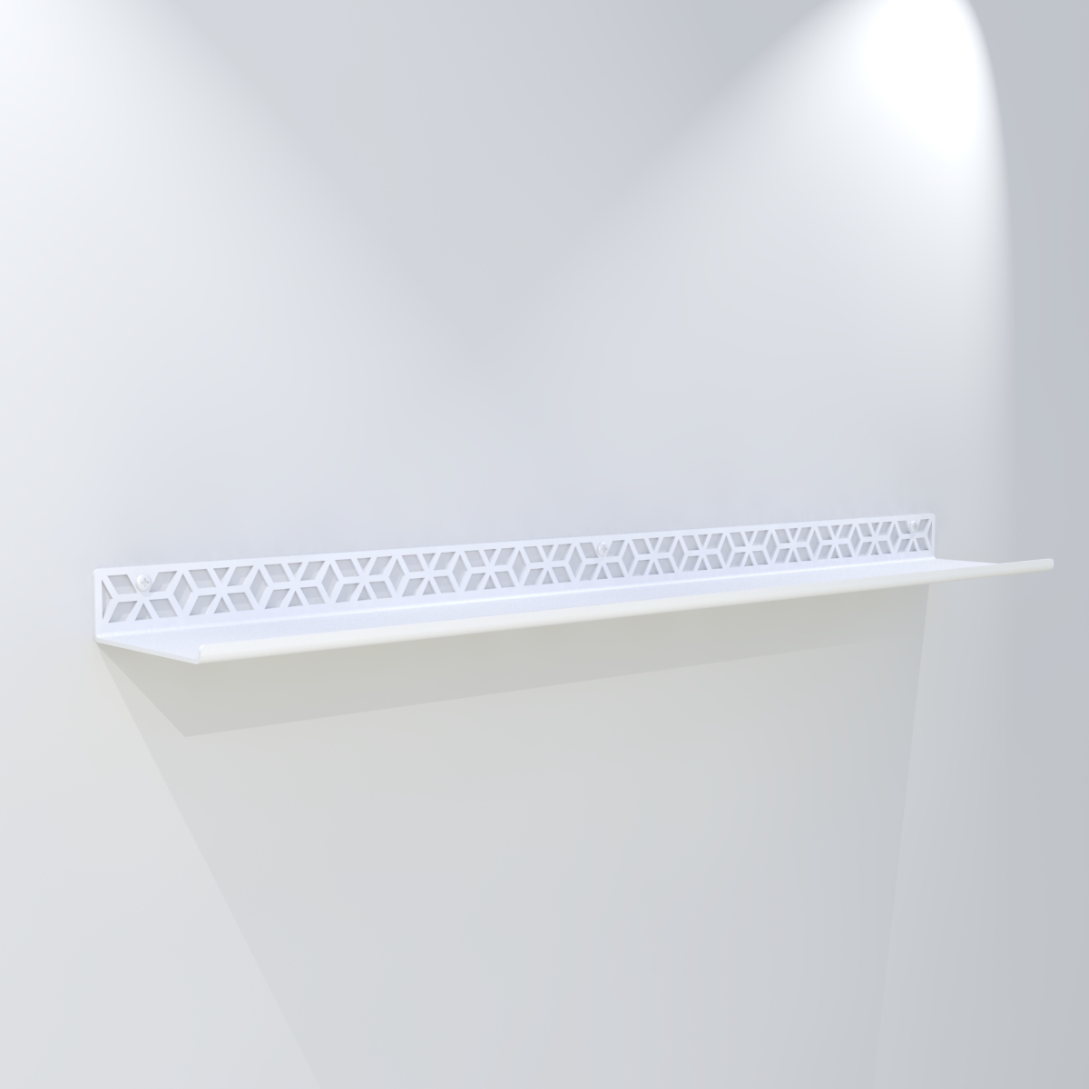 étagère suspendue aluminium design cubes 90cm blanc