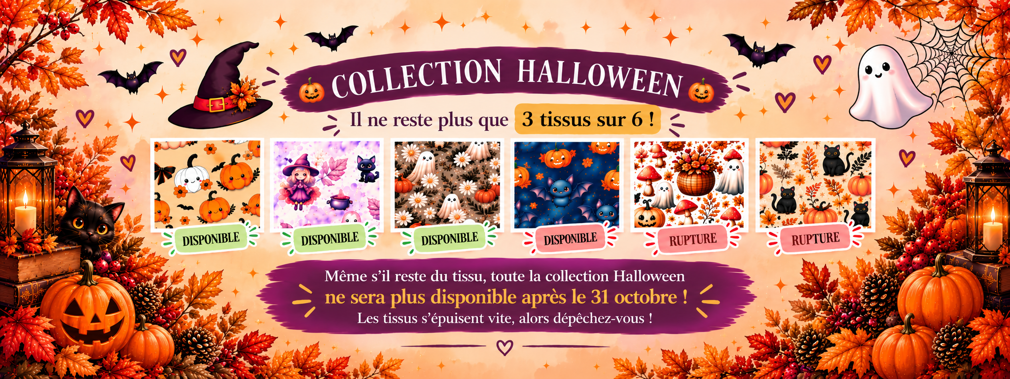 collection halloween tissus en rupture imminente