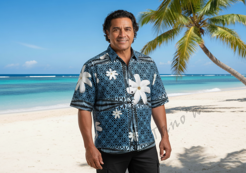 Chemise à manches courtes imprimée à motif feuillage en l... imprime