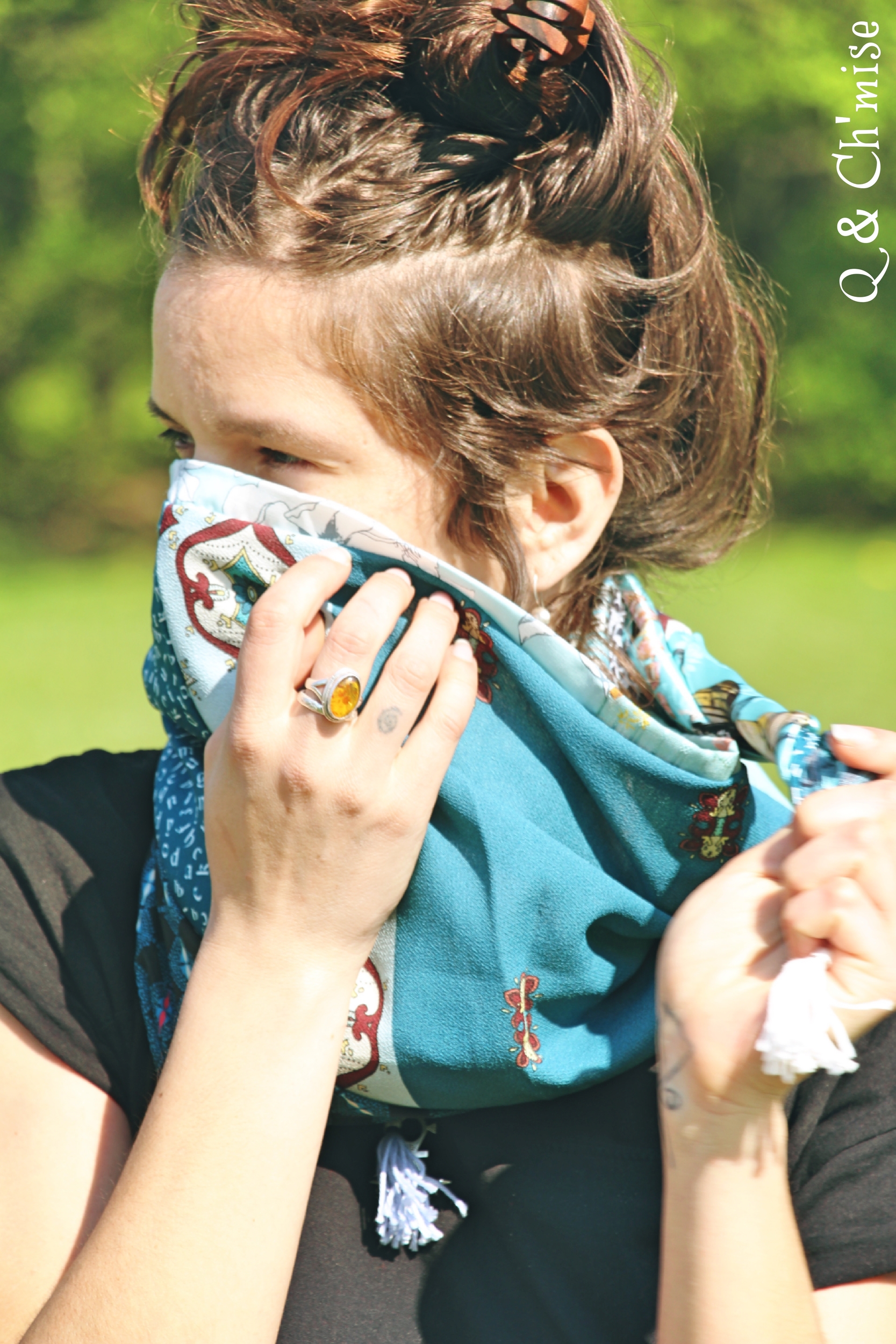 foulard écoresponsable upcycling