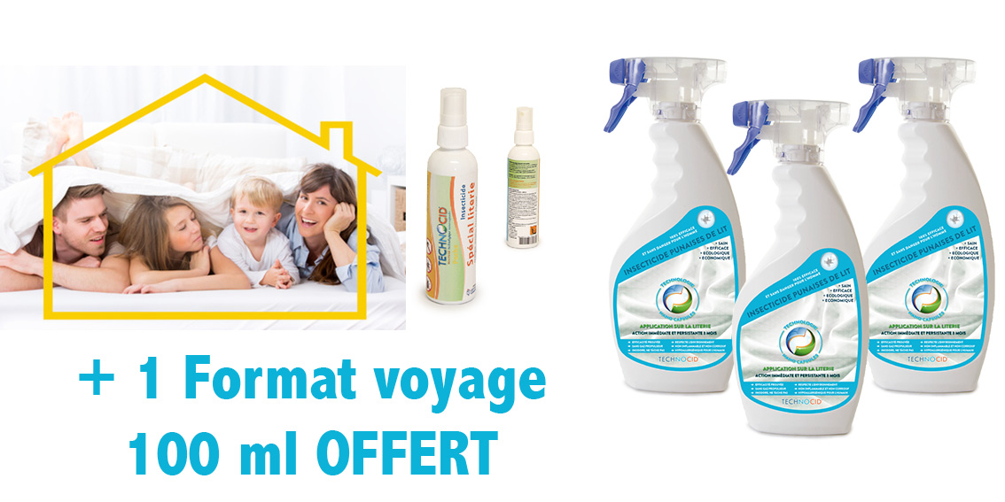 Anti punaises de lit TESKADUST spécial voyage Lot de 2 + 1 offert