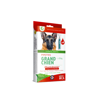 Pipettes antiparasitaire Grand Chien