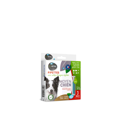 Pipettes insectifuge pour Chien Moyen