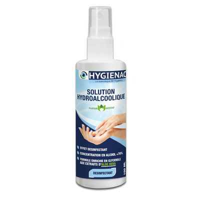 Solution hydroalcoolique desinfectante des mains SPRAY 100 ML