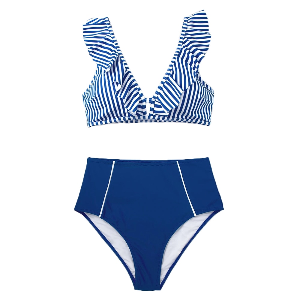 capbreton-maillot-de-bain-2-pieces-raye-et-uni