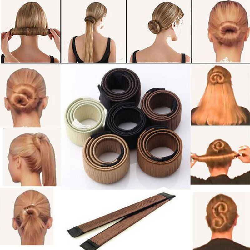 Mode-Fille-fran-ais-pince-cheveux-DIY-soins-des-cheveux-styling-outils-Donut-Ancien-Mousse-Fran
