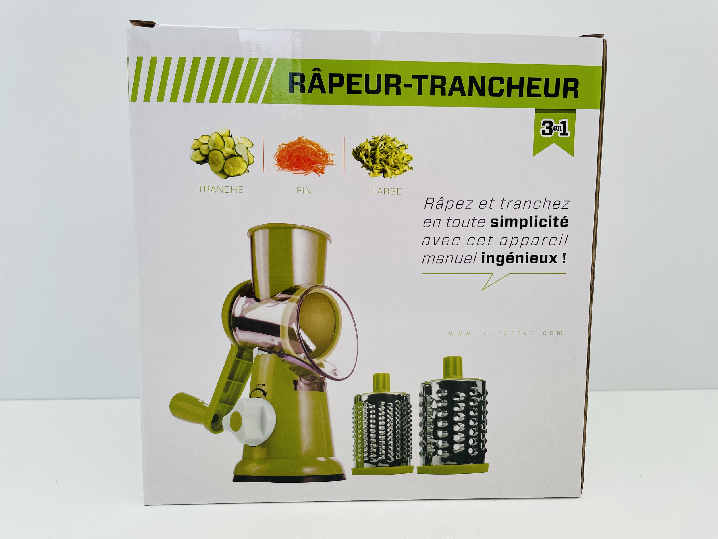 Râpeur Trancheur Coupe-Légumes + Récipient Accessoires De Cuisine