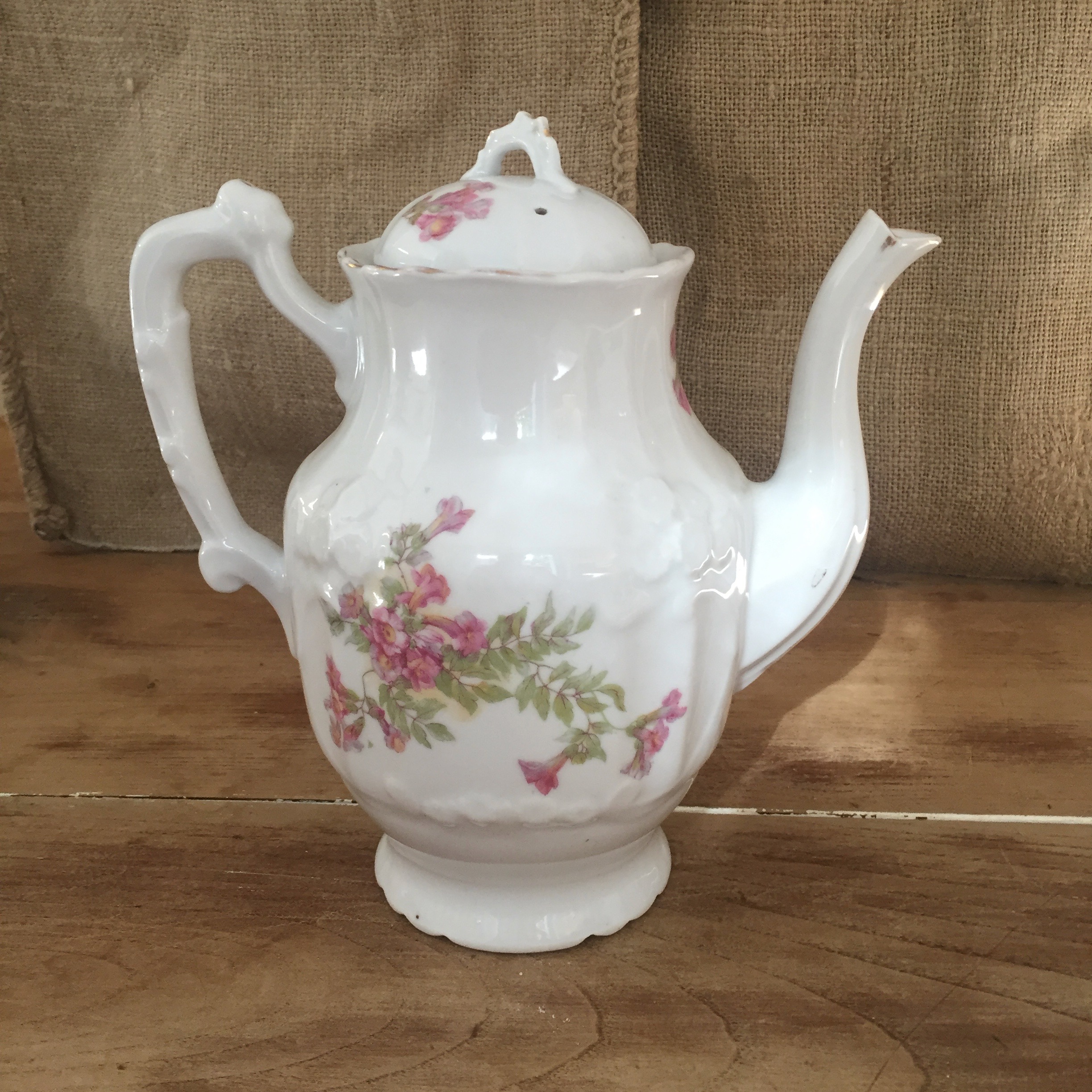 cafetière théière 13 porcelaine limoge vintage brocante chineuse de merveilles