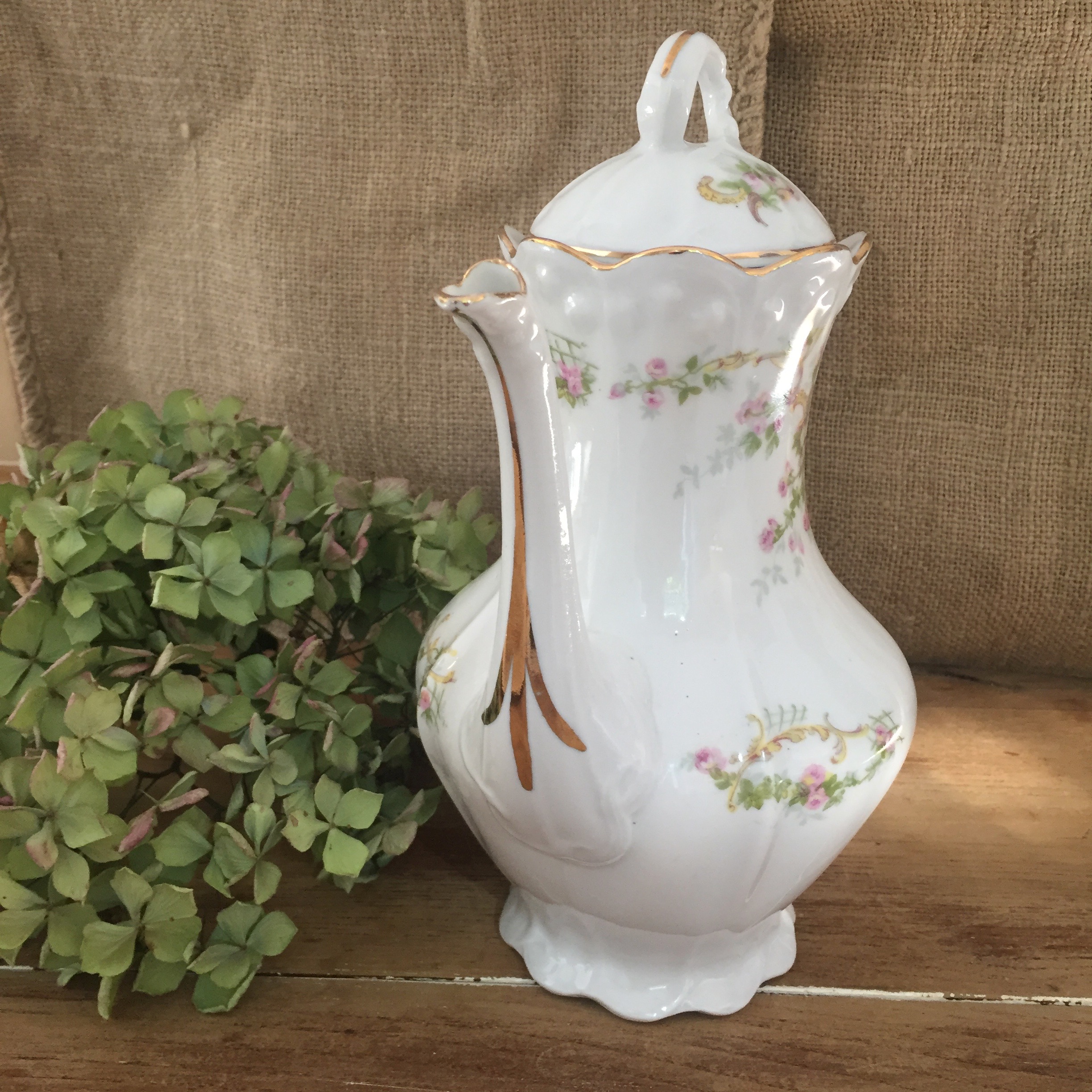 cafetière théière 14 porcelaine limoge vintage brocante chineuse de merveilles 141