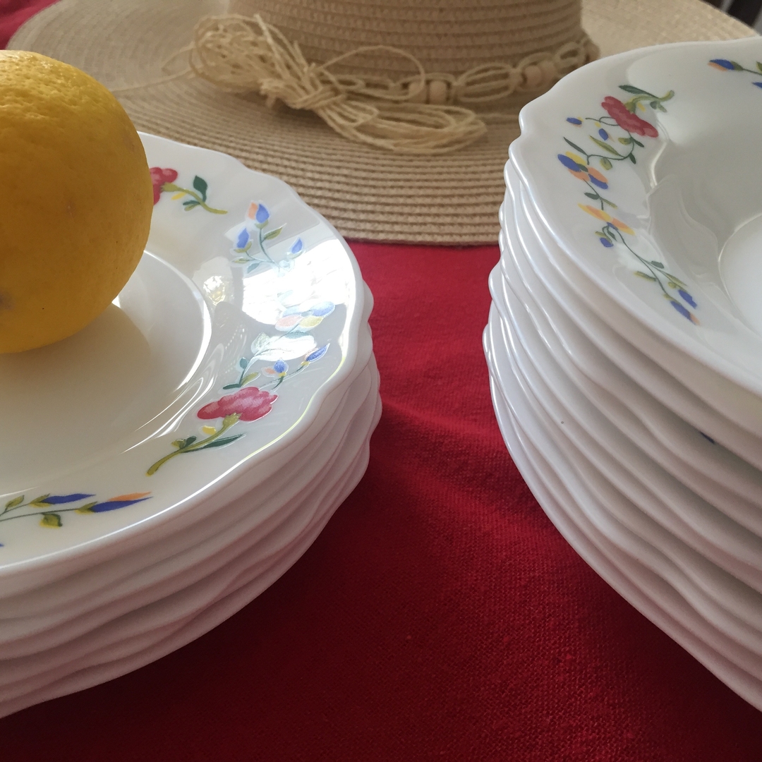 Assiettes de table Arcopal en verre