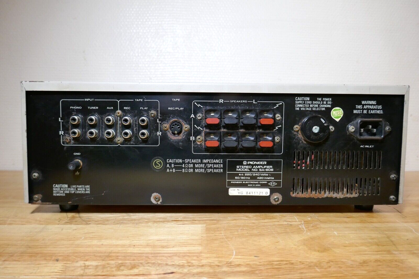 amplificateur amplifier pioneer sa-606 vintage occasion