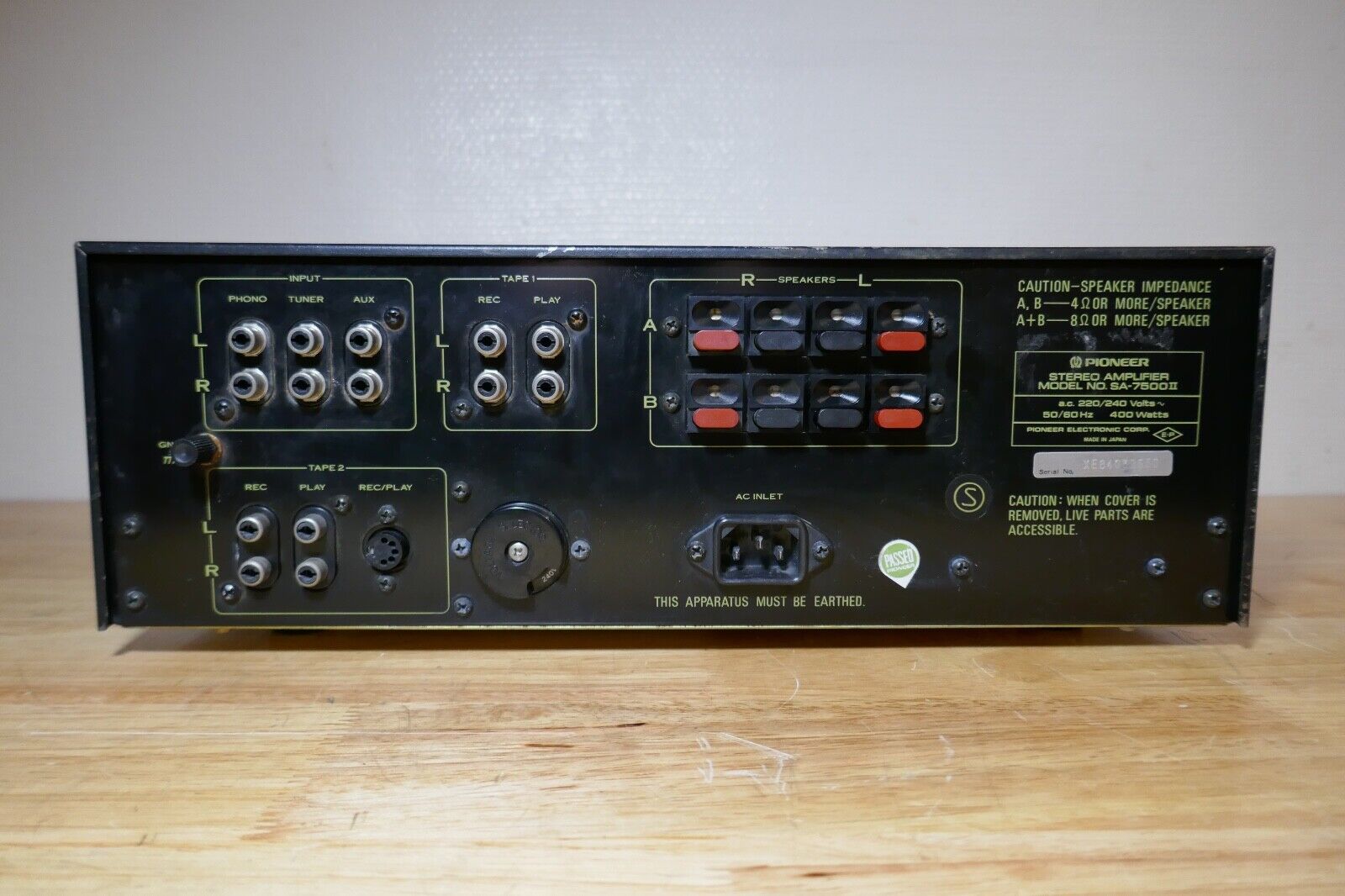 amplificateur amplifier pioneer sa-7500 II vintage occasion