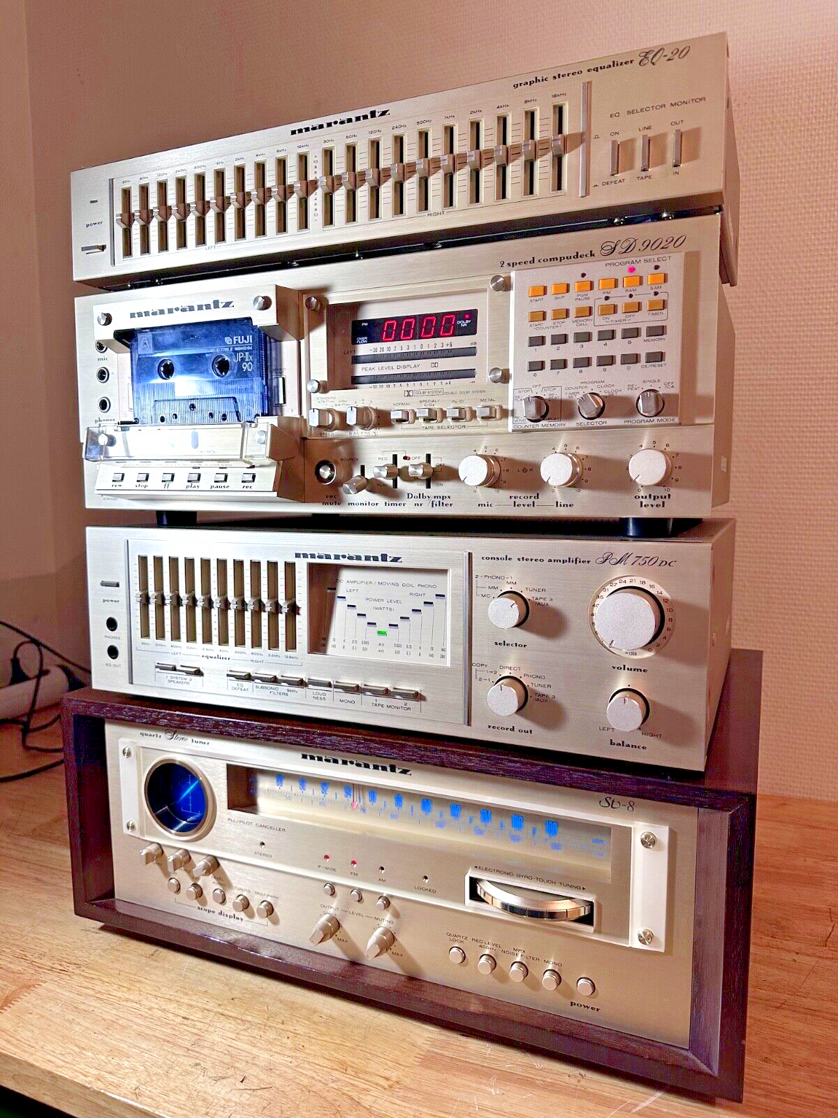 chaine hifi marantz vintage pm750DC EQ-20 SD 9020 ST-8 vintage occasion