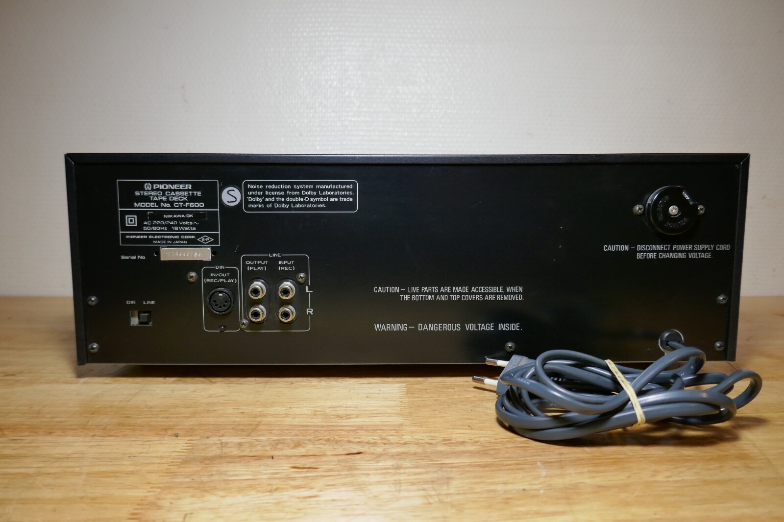 lecteur cassette tape deck pioneer ct-f600 vintage occasion