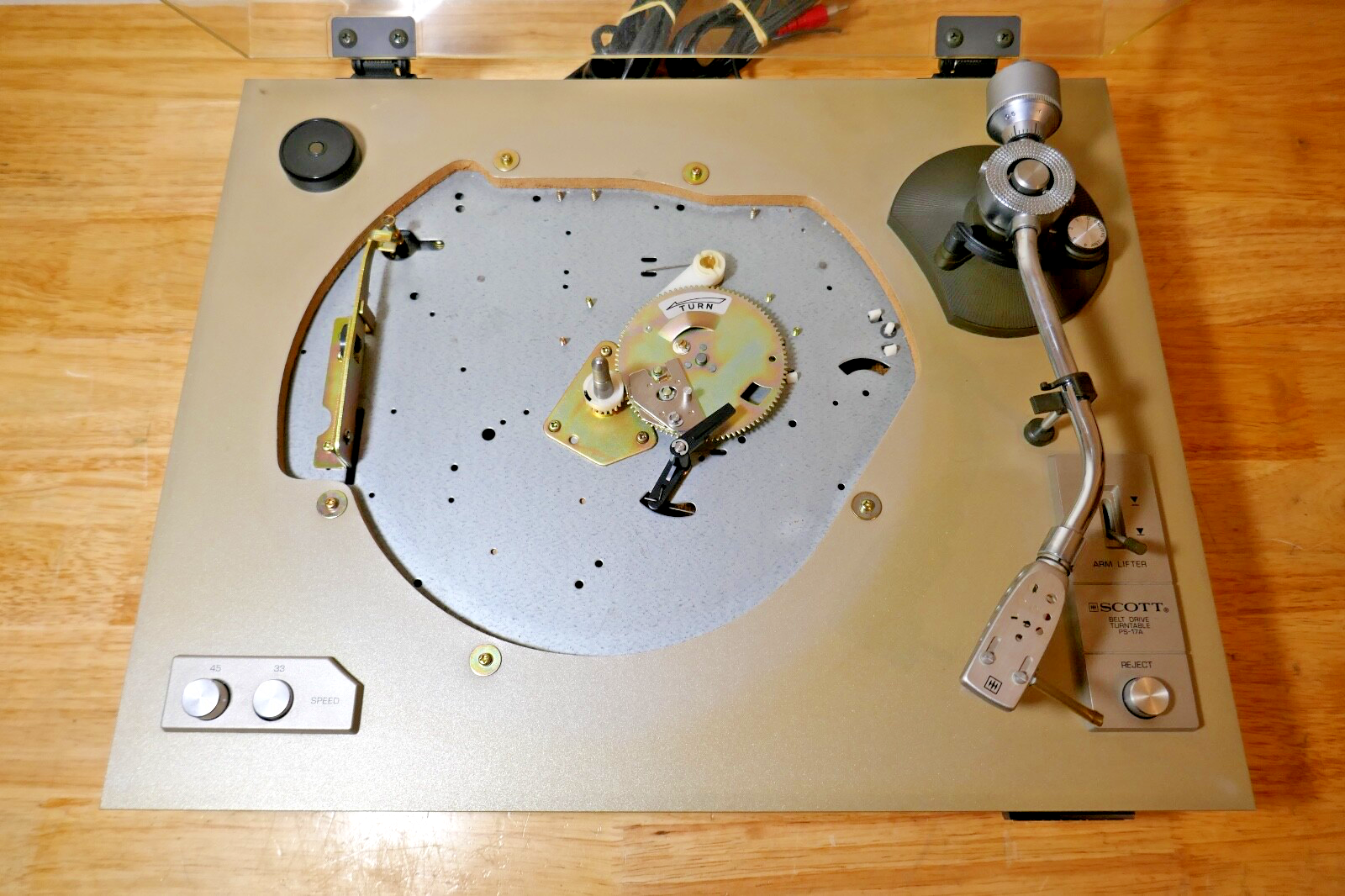 platine vinyle turntable SCOTT PS-17A vintage occasion