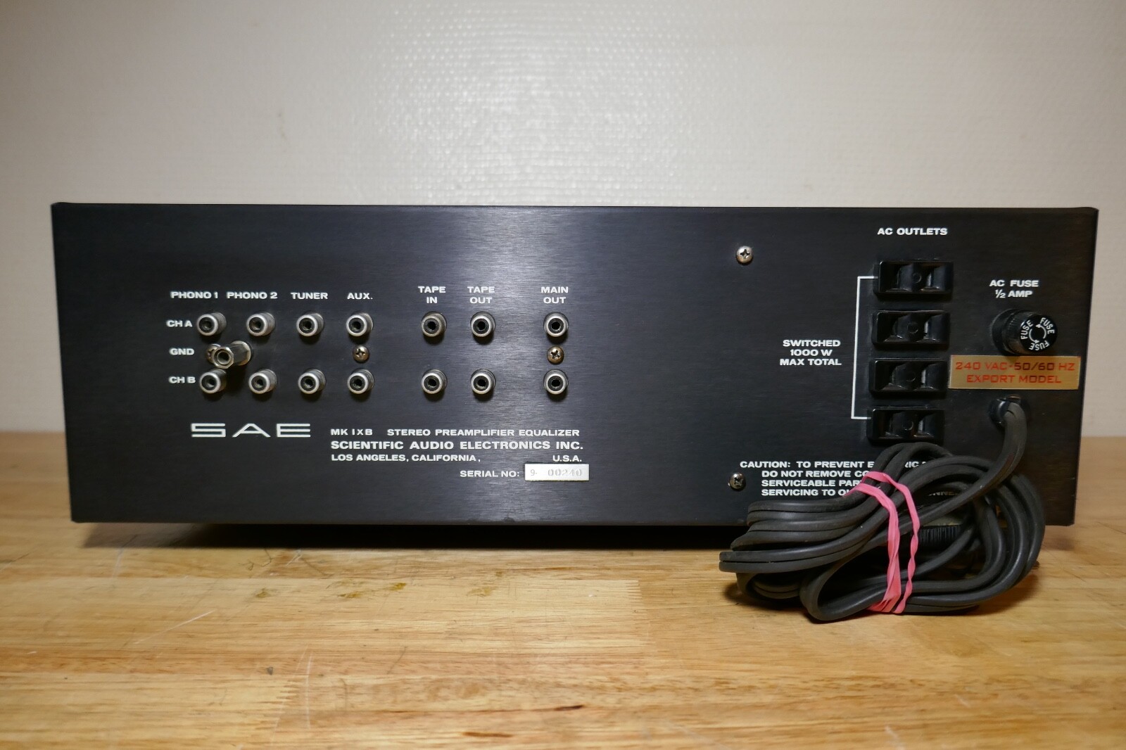 préamplificateur preamplifier SAE IXB vintage occasion