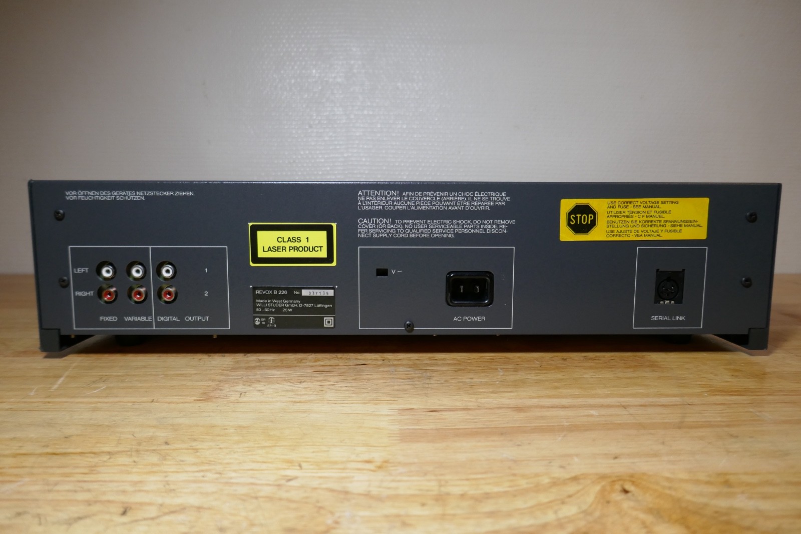 lecteur compact disc player revox B 226 vintage occasion
