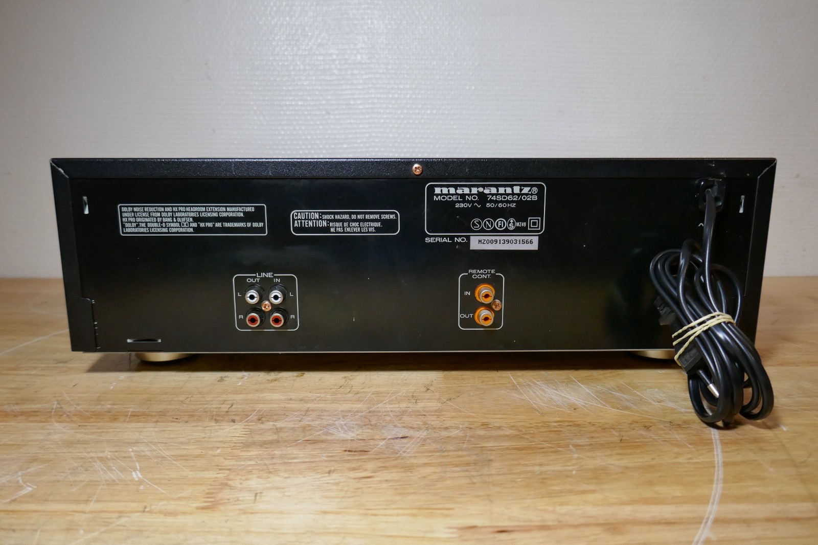 LECTEUR DE CASSETTE MARANTZ STEREO CASSETTE TAPE DECK SD-62