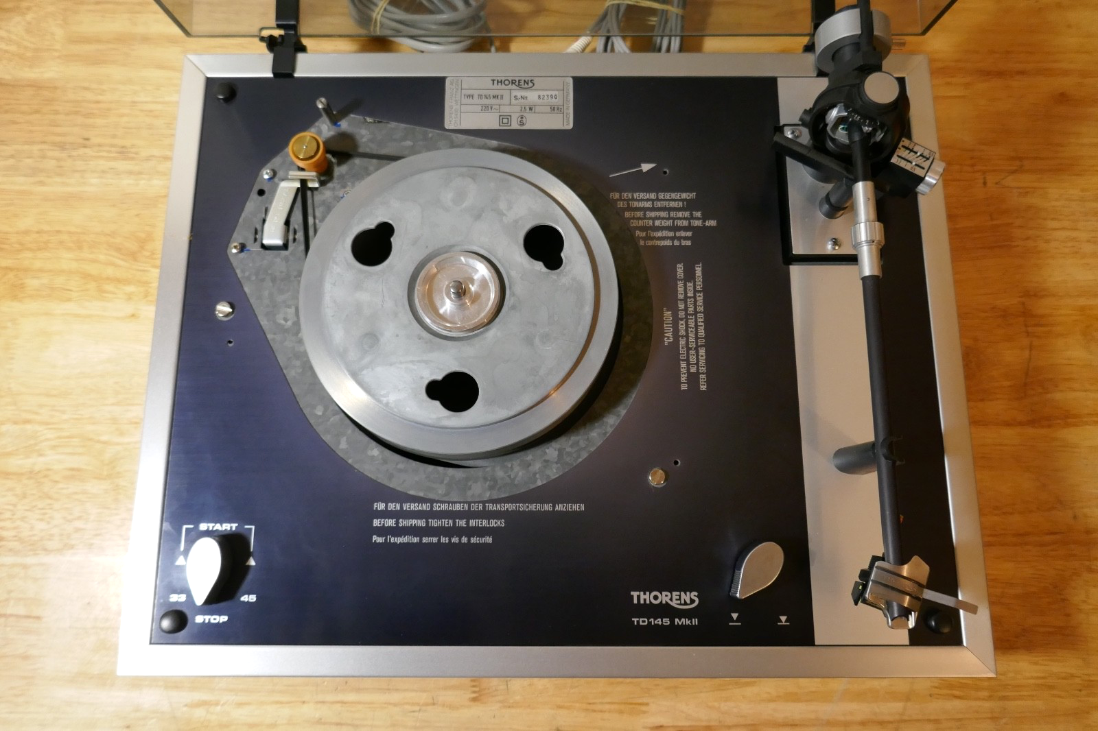 platine vinyle turntable Thorens td 145 mkII vintage occasion