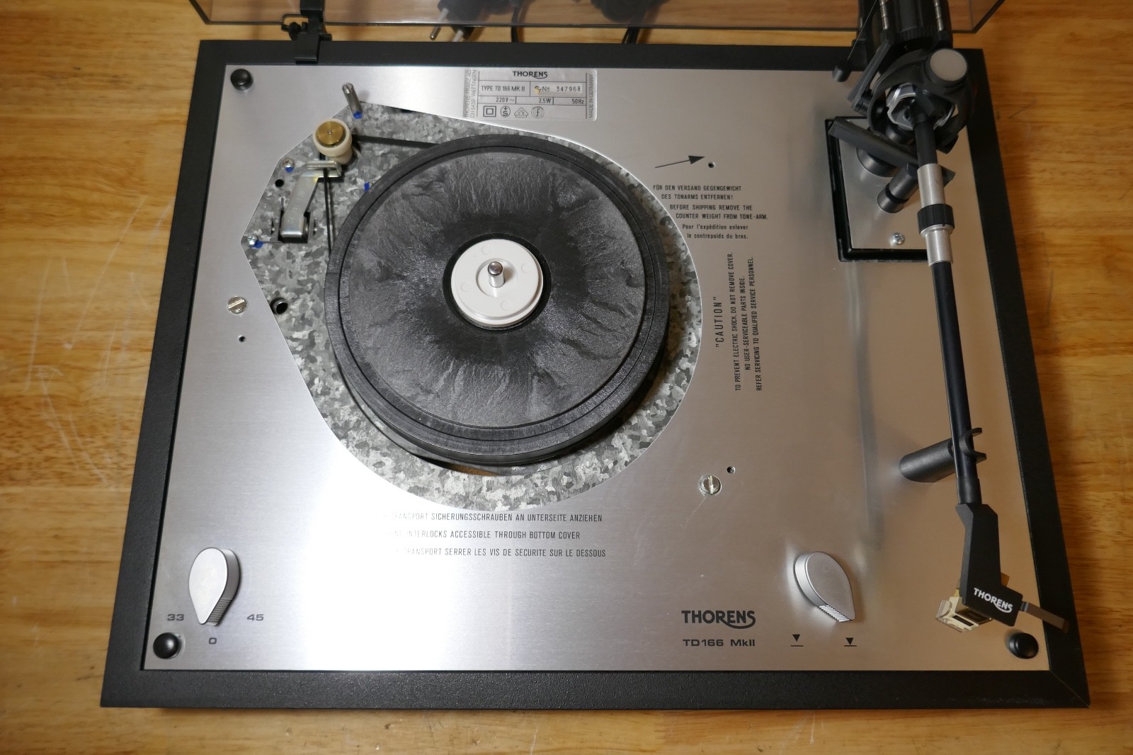platine vinyle turntable Thorens td 166 mkII vintage occasion