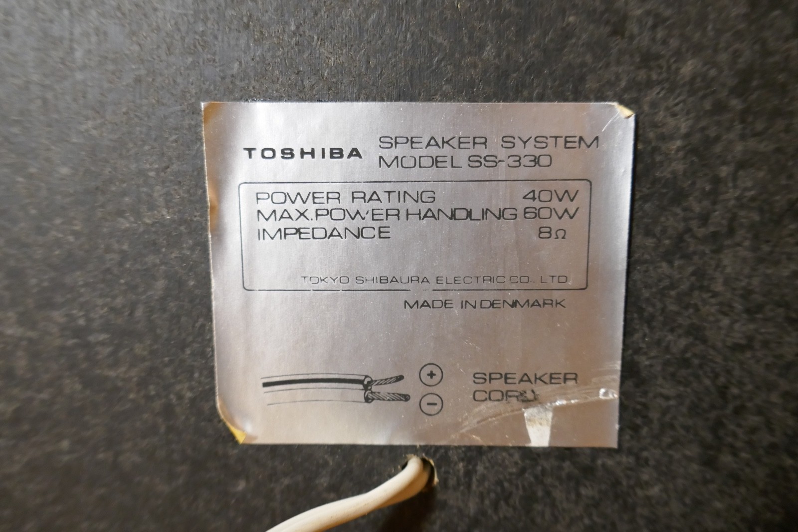 Enceintes Speakers Toshiba ss-330 Vintage Occasion
