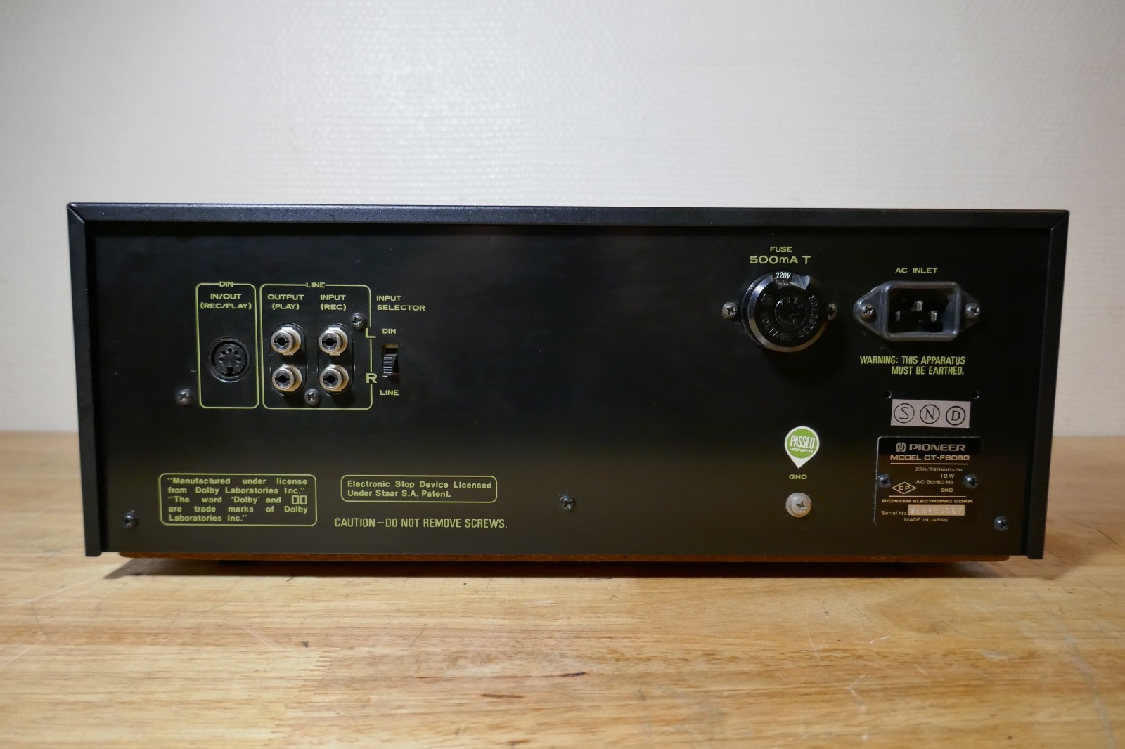 lecteur cassette tape deck pioneer CT-F6060 vintage occasion