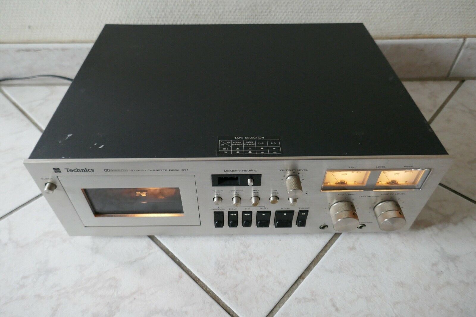 lecteur cassette tape deck technics 671  vintage occasion