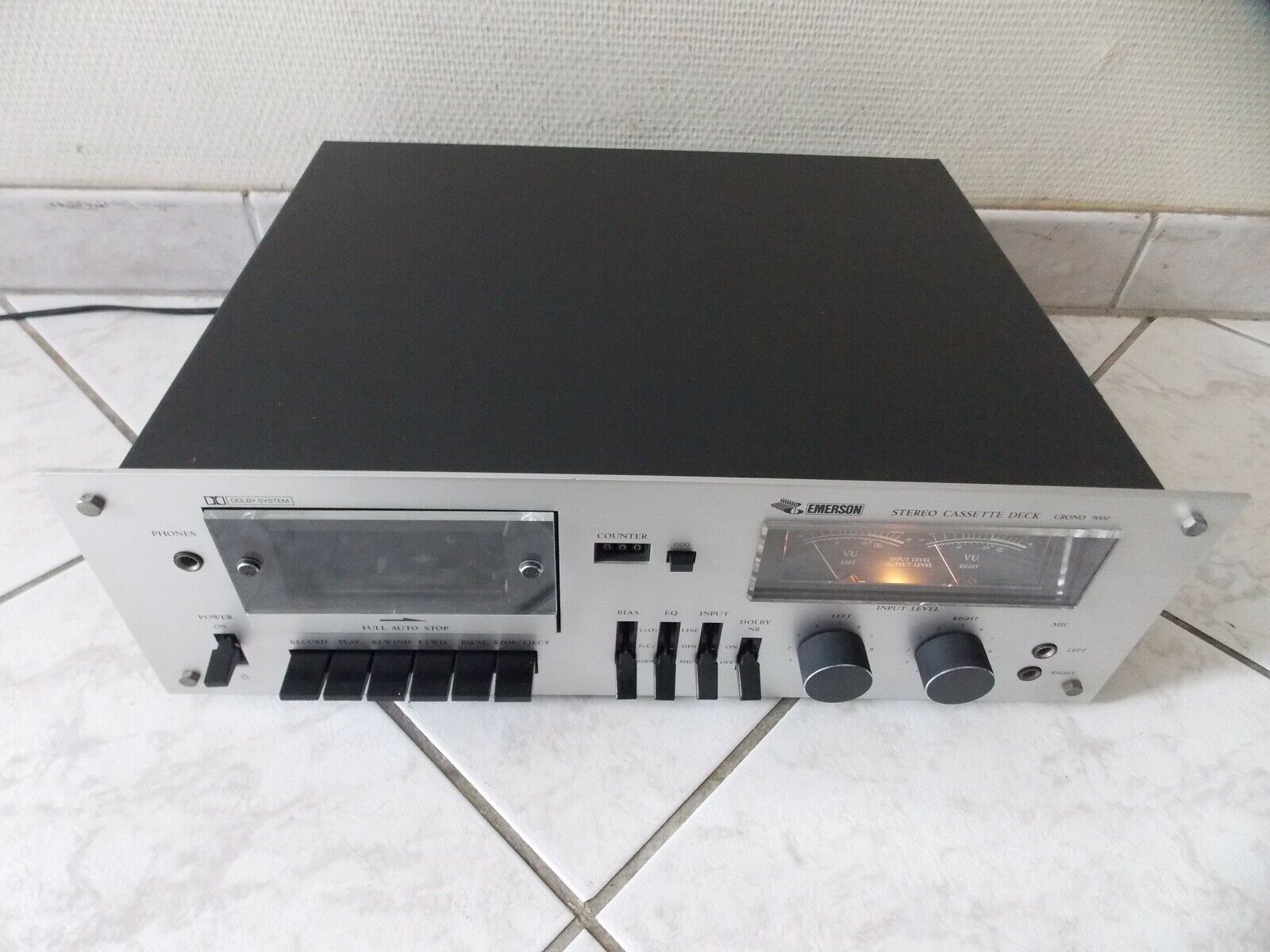 lecteur cassette vintage tape deck emerson chrono 9000