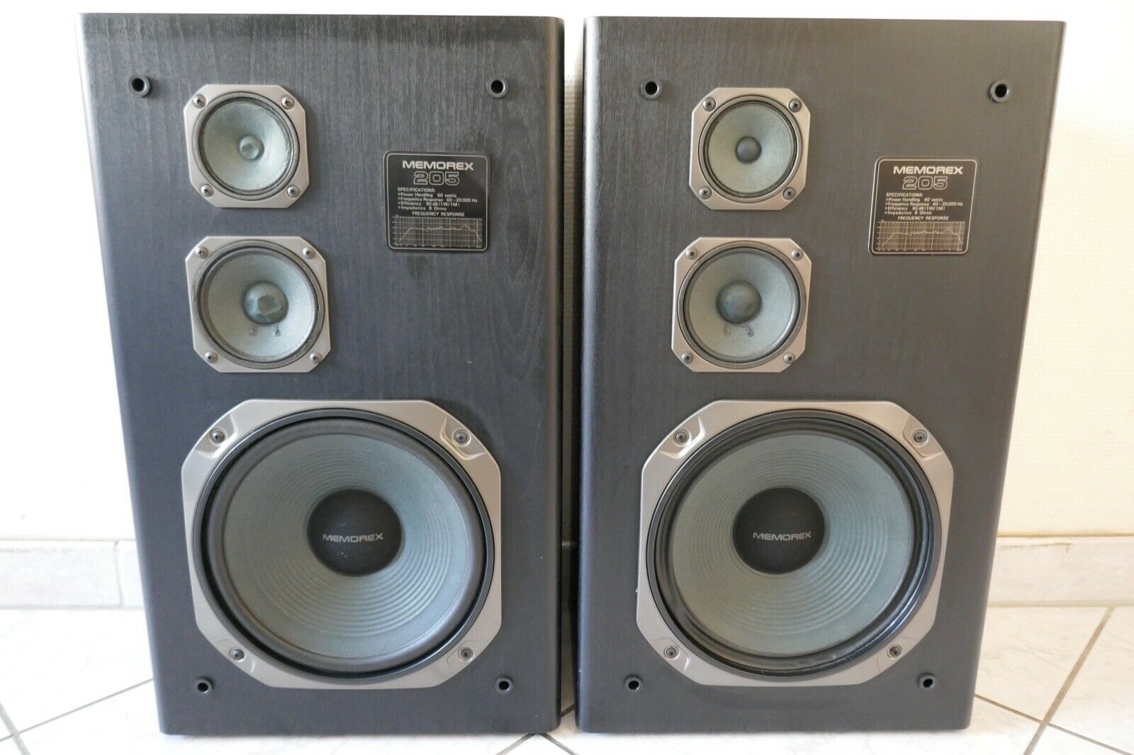 enceintes speakers memorex 205 vintage occasion