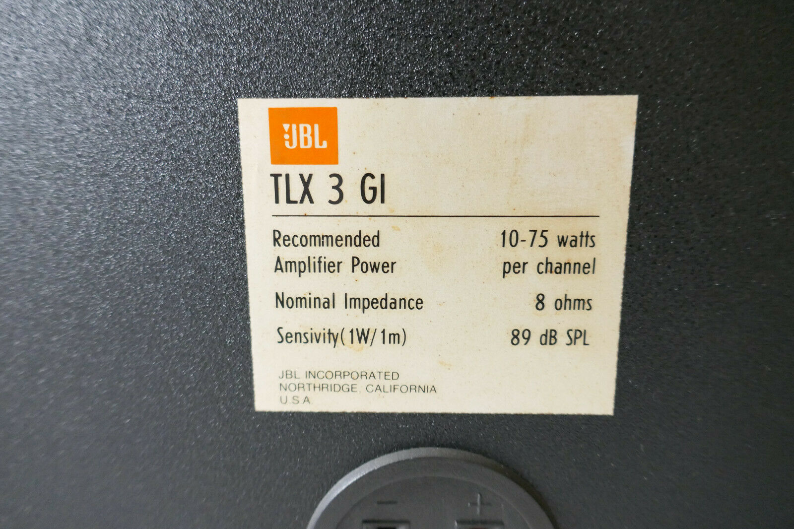 enceintes speakers JBL TLX 3 GI vintage occasion