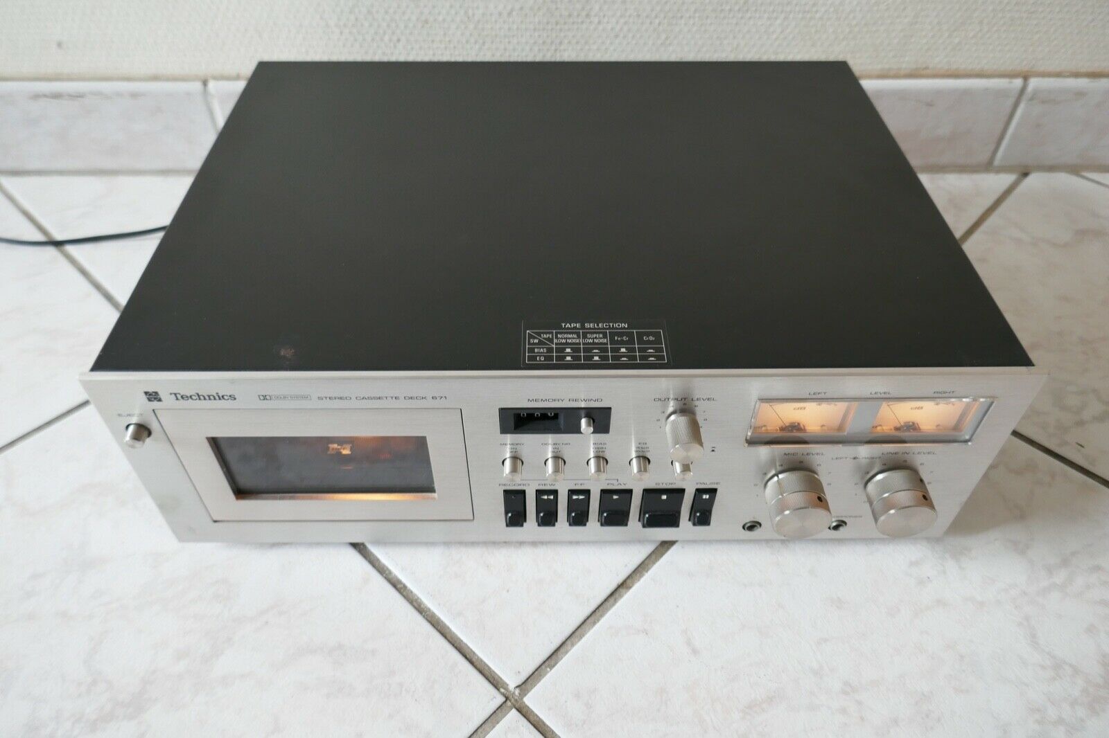 lecteur cassette tape deck technics 671 vintage occasion