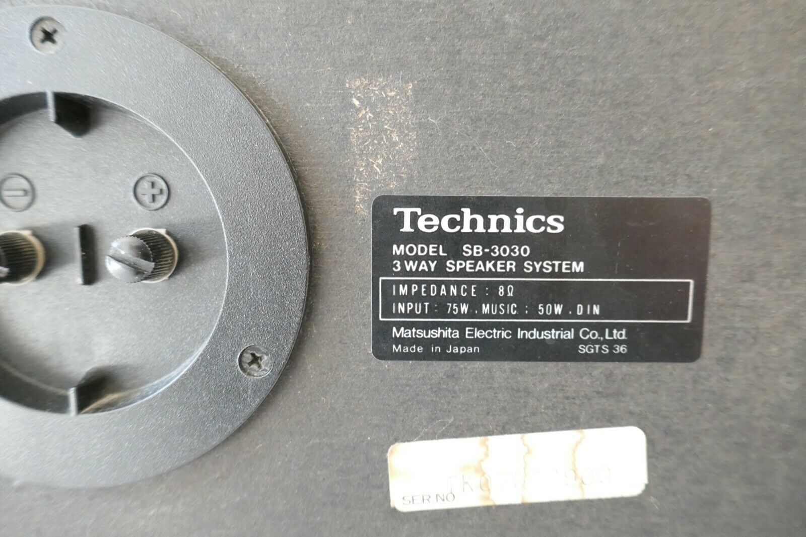 enceintes speakers technics SB-3030 vintage occasion