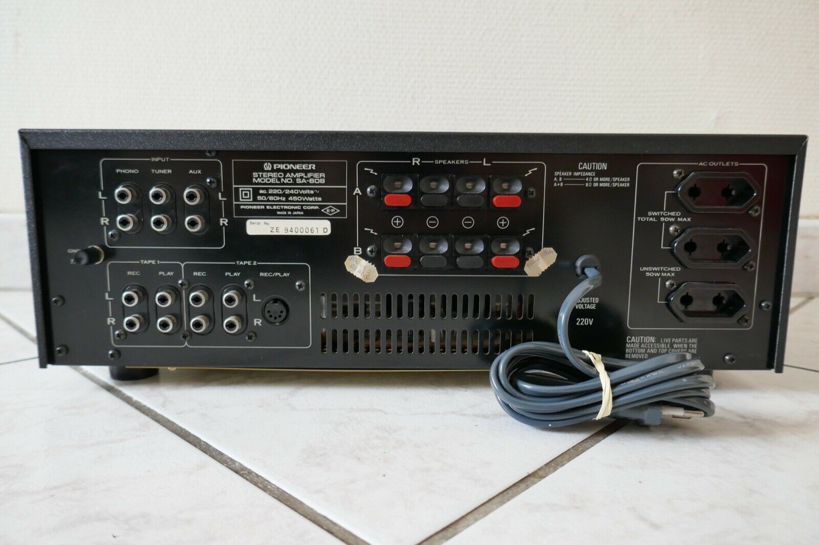 amplificateur amplifier pioneer sa-608 vintage occasion