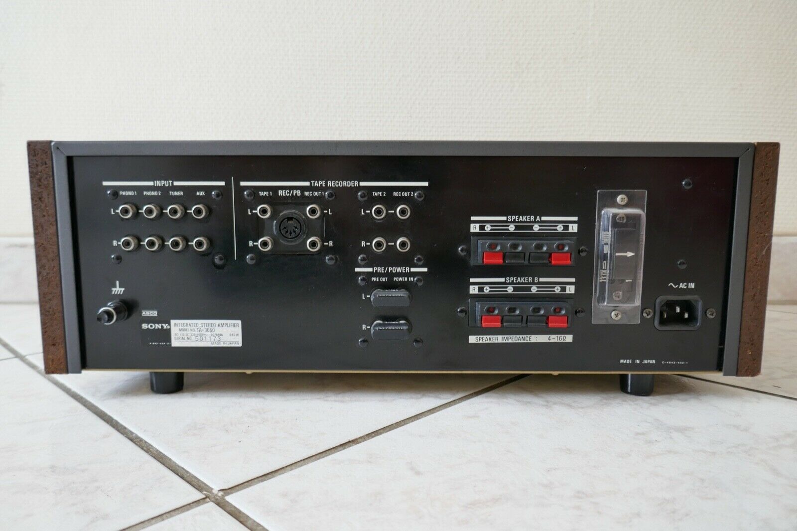 amplificateur amplifier sony ta-3650 vintage occasion