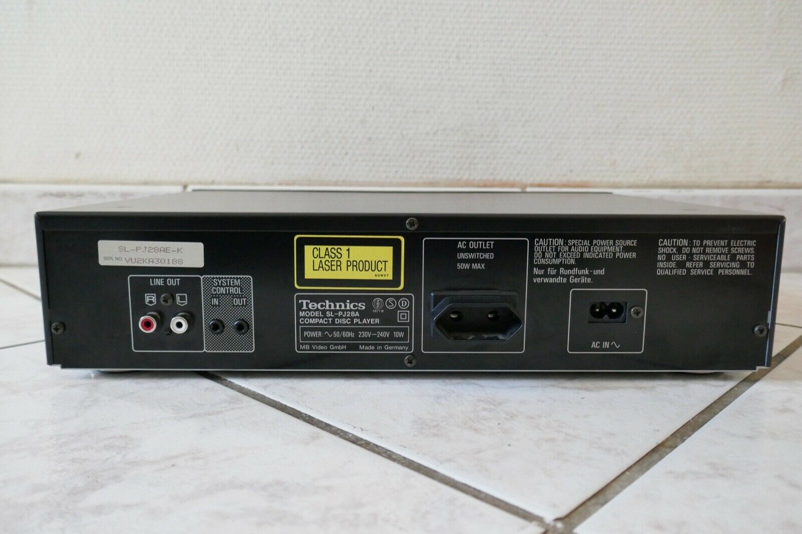 lecteur compact disc player technics SL-PJ28A vintage occasion